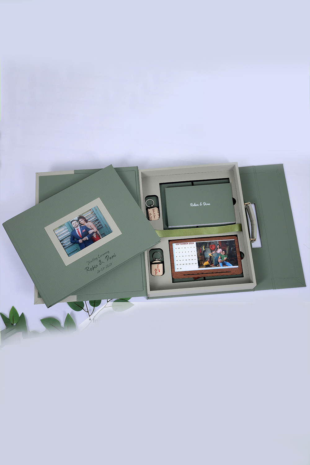 Leather cover with box